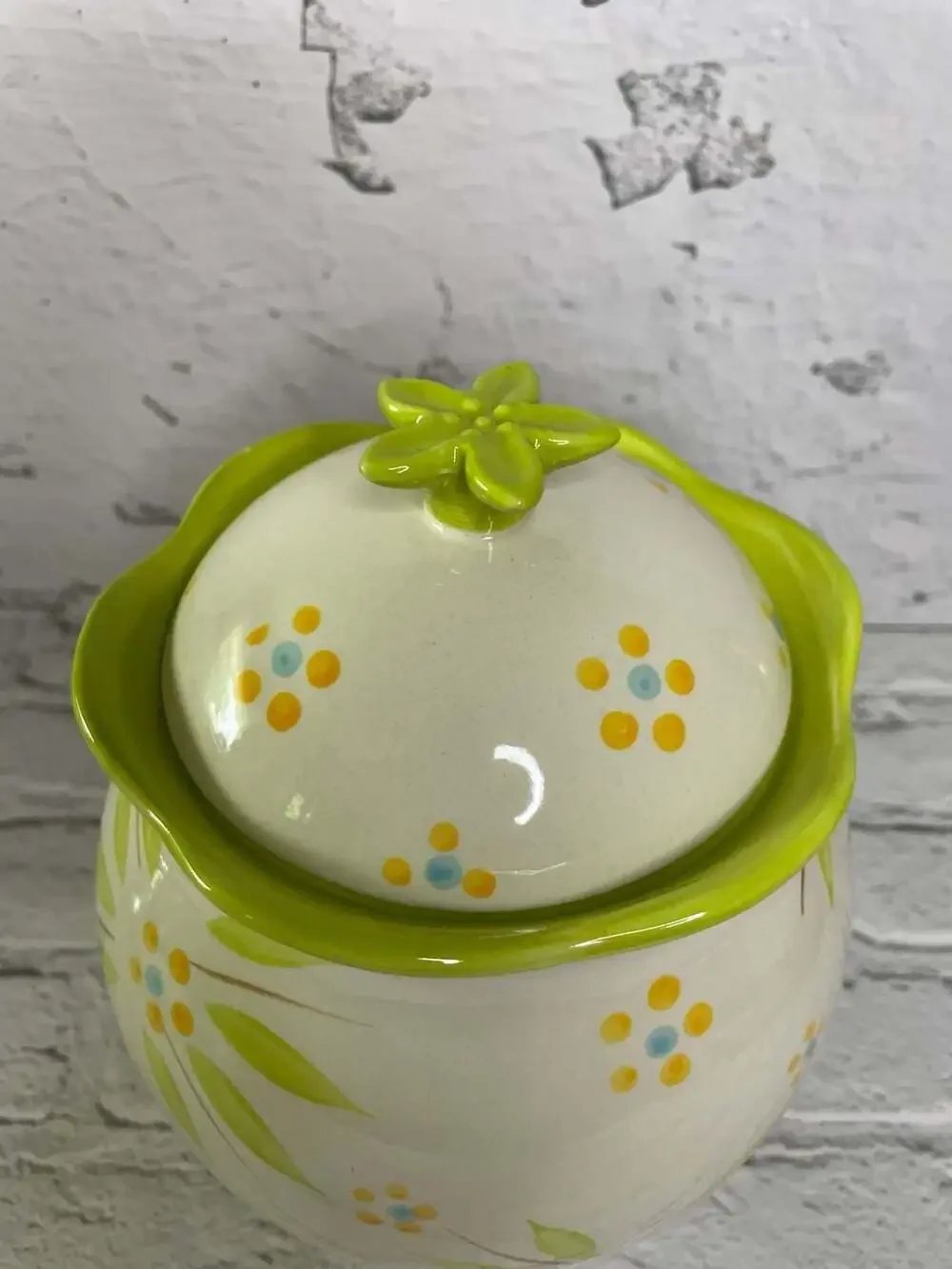 Temp-tations by Tara Old World Floral Pattern Ceramic Canister with Lid